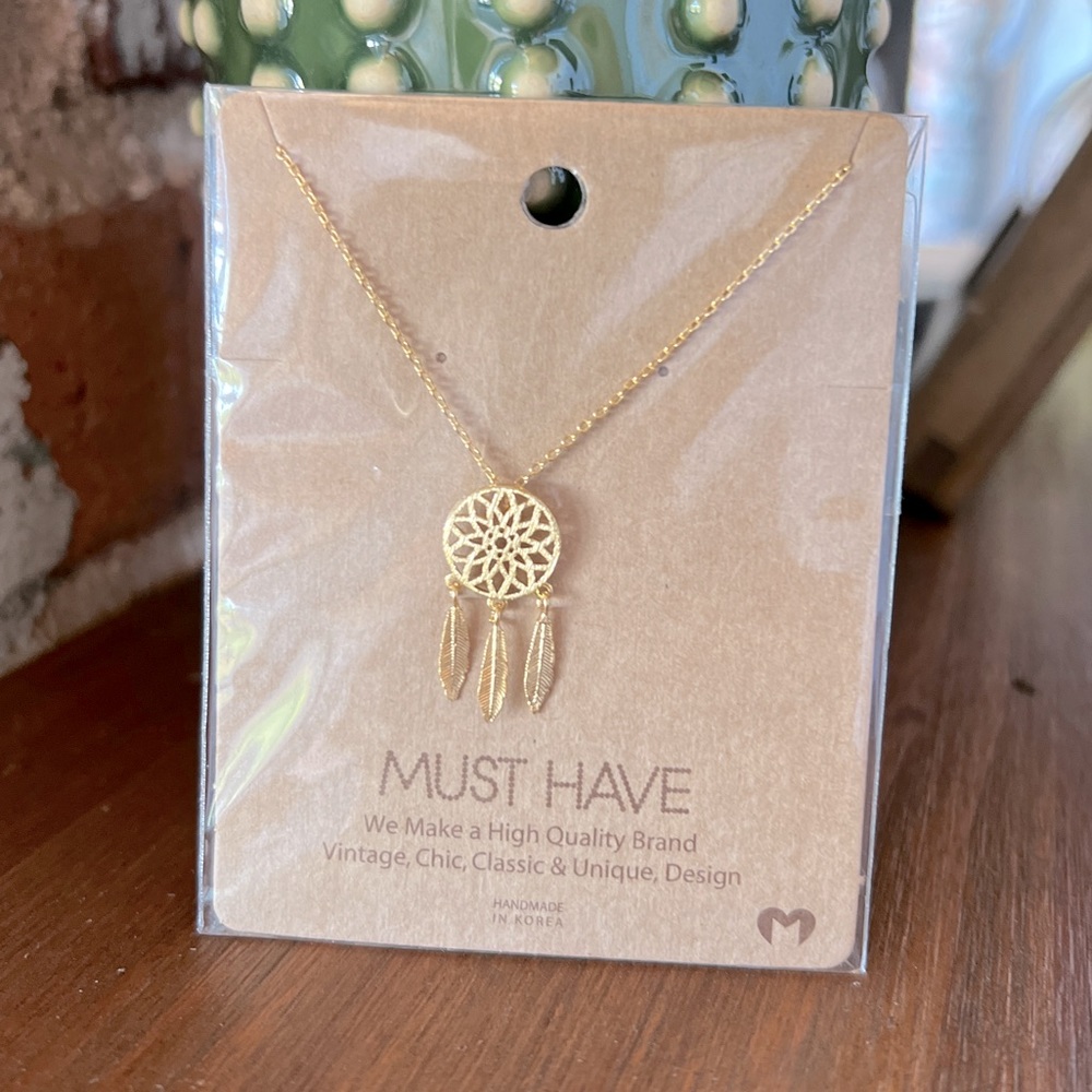 Dainty Boho Dreamcatcher Necklace